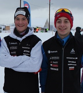 Aksel Mathias Meland og Simon Hjelmeset Kirkeeide. Foto: TSN